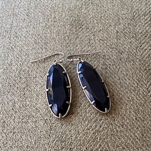 Kendra Scott Black Oval Earrings
